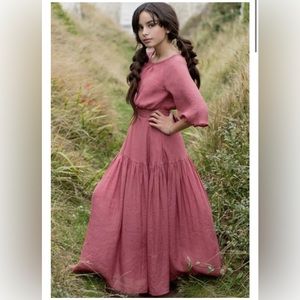 NWT, Joyfolie Phoebe girls maxi dress in faded rose size 10